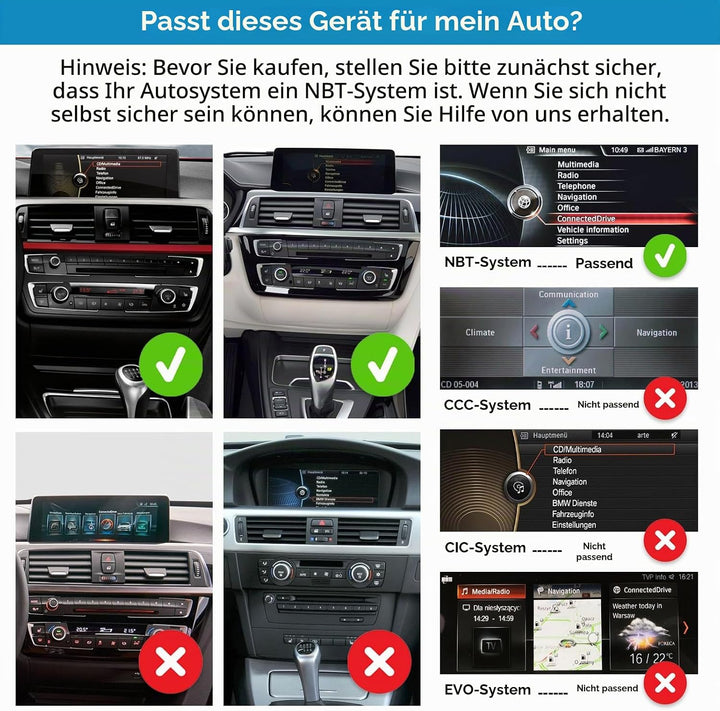 Ninetom Autoradio 12,3 Zoll Touchscreen mit kabellosem Carplay und Android Auto für 2013-2016 BMW 3e