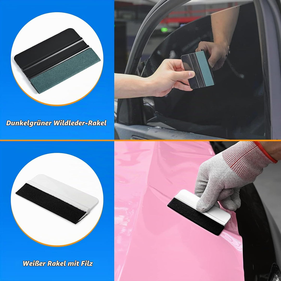 EHDIS Folierungs Werkzeug Set mit Sprühflasche-500ML, Rakel Set für Car Wrapping, Auto Folierung, Wi