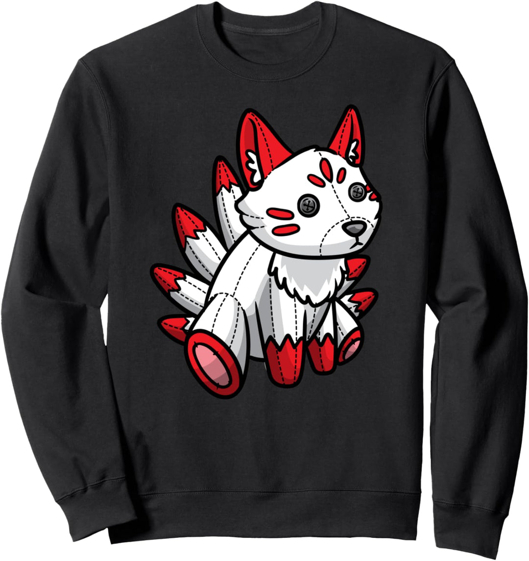 Kitsune Anime Japanischer Fuchs Kawaii Stofftier Sweatshirt