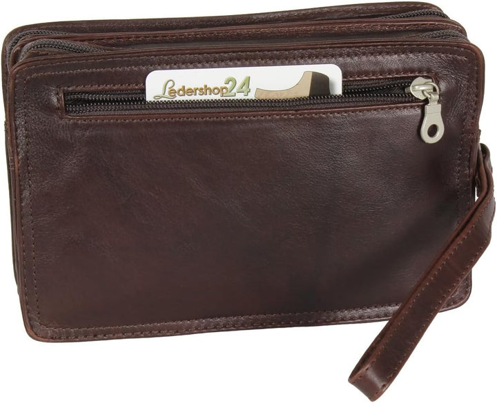Branco Business Herren Handgelenktasche Leder Braun Einheitsgrösse Braun, Einheitsgrösse Braun