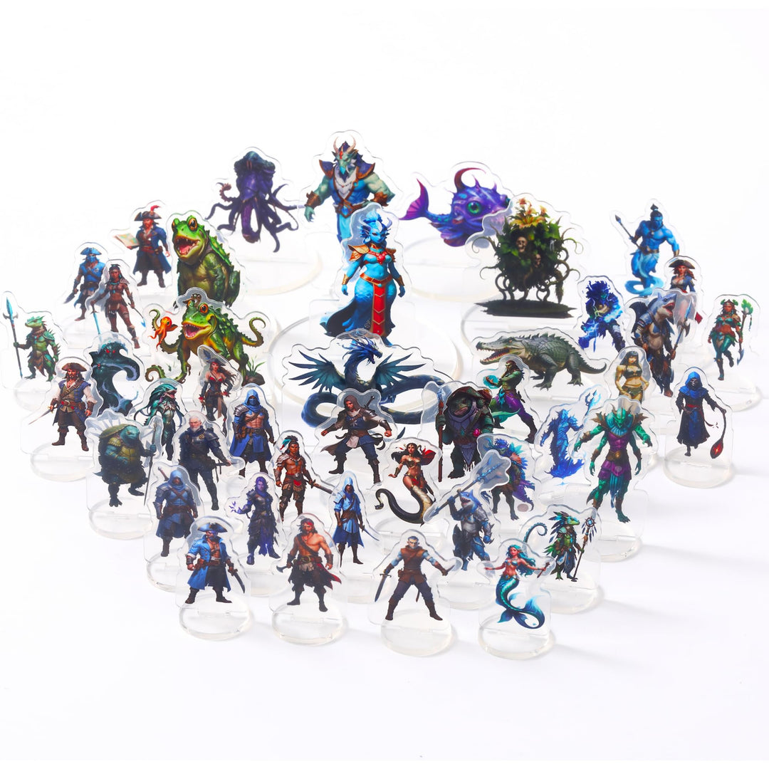 DND-Miniaturen Küstensümpfe & Unterwasser Dungeons and Dragons Starter-Set Minis für D&D 5E Pathfind