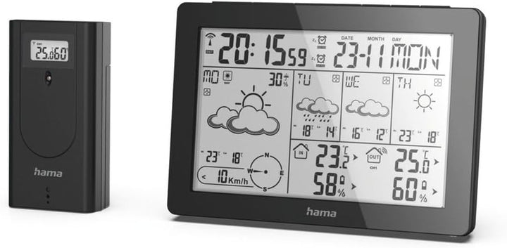 Hama Profi Wetterstation (Wettervorhersage mit Daten von professionellen Meteorologen, Funk Wetterst
