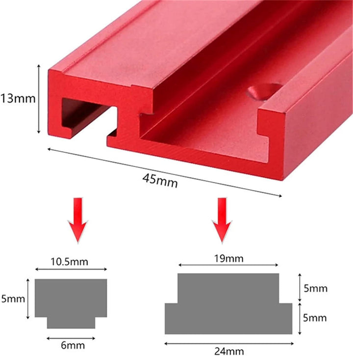T Nut Schiene Gehrungsschiene, 45 Typ Führungsschiene T-Schienen,Aluminium-T-Nut, DIY T-Nut Gehrungs