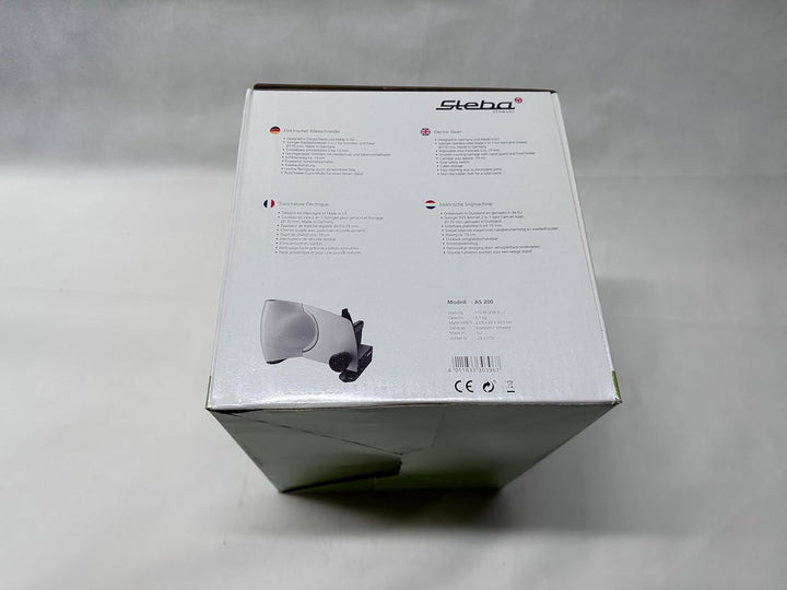 Steba Allesschneider AS 200, Made in EU, Solinger Edelstahlmesser, Schnittst?rke bis 15mm einstellba