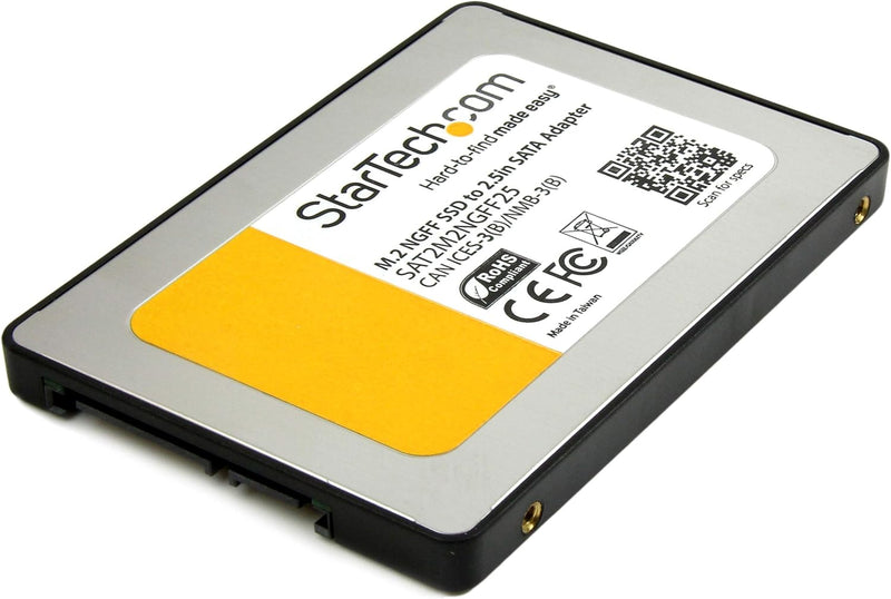 StarTech.com M.2 auf SATA III Adapter - M2 SSD zu S-ATA Einbaurahmen - NGFF Solid State Drive zu 2,5