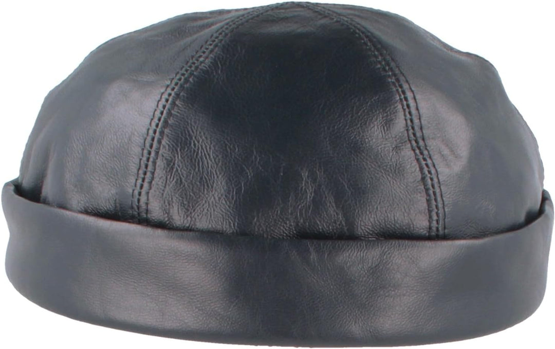Bullani Docker-Cap Dockermütze Seemannsmütze aus 100% Leder – Made IN Germany – Bequem & Hautverträg