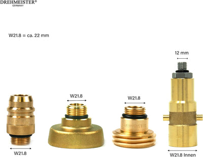 Drehmeister LPG Adapter Set M12 - extra lang - verstärkt - Tankadapter mit Etui - für Gasfahrzeuge -