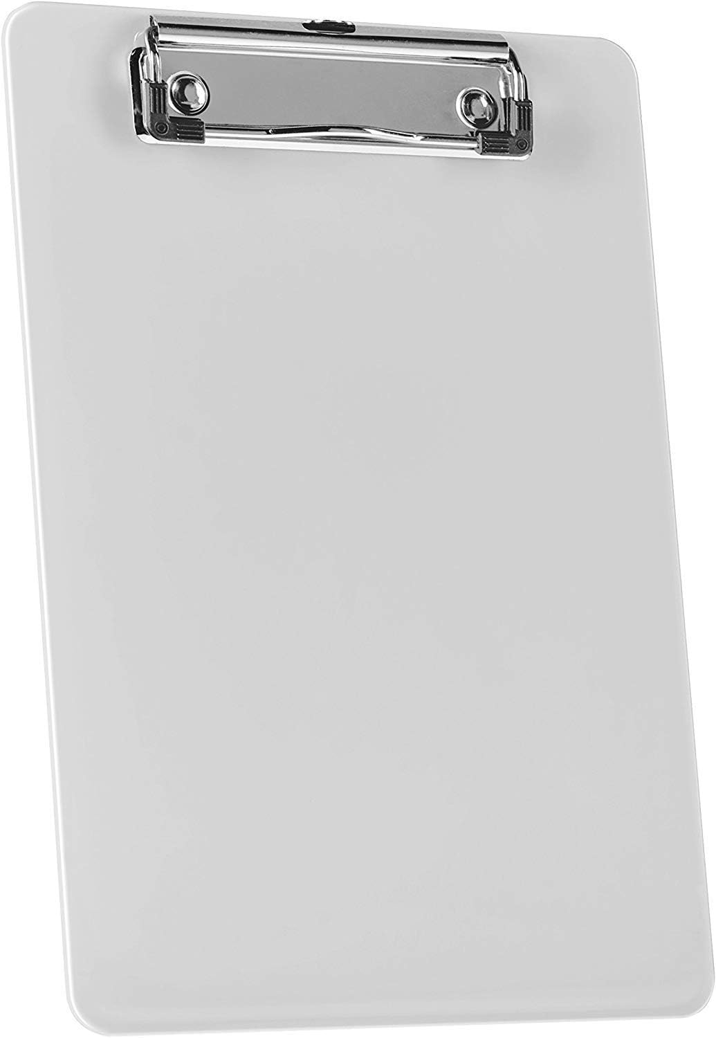 Acrimet Klemmbrett Memo (23.5 cm x 16 cm) Flacher Metallklammer (Plastik) (Transparent Farbe) (6er-P
