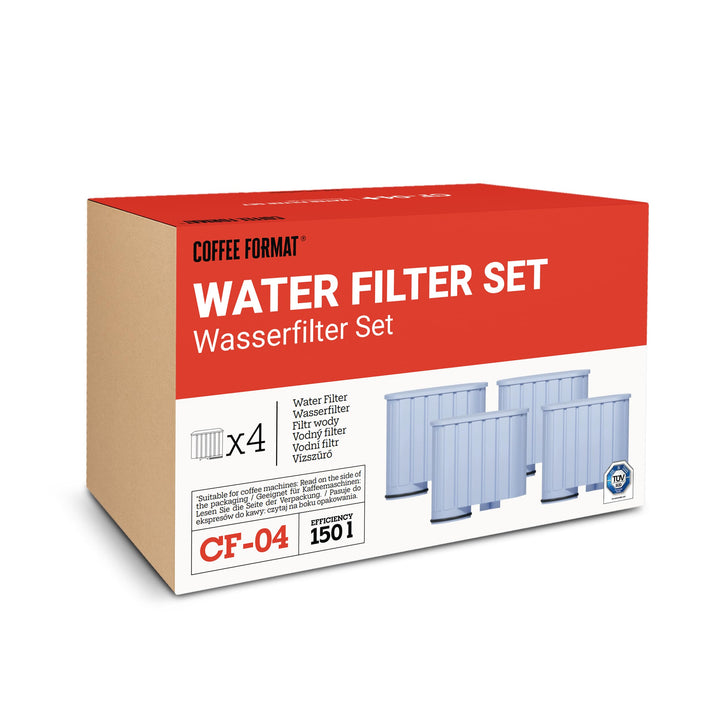 SET 4 Stück Wasserfilter kompatibel mit Kaffeautomat Saeco, Philips, Ersatz für Saeco AquaClean und