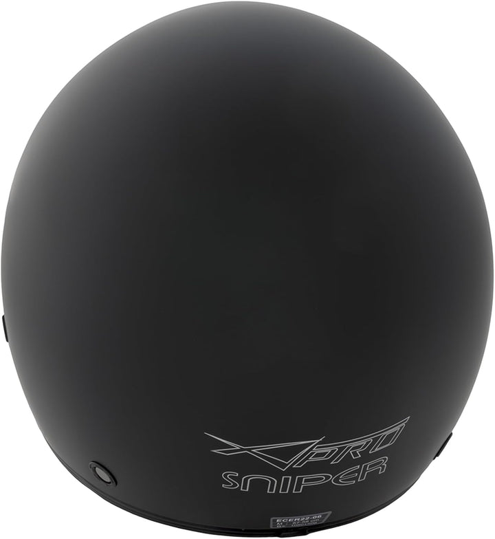 A-Pro Motorradhelm Motorrad Roller Jet Helm Innensonnenblende Viser Matt Schwarz S 55-56 cm ( S) Sch