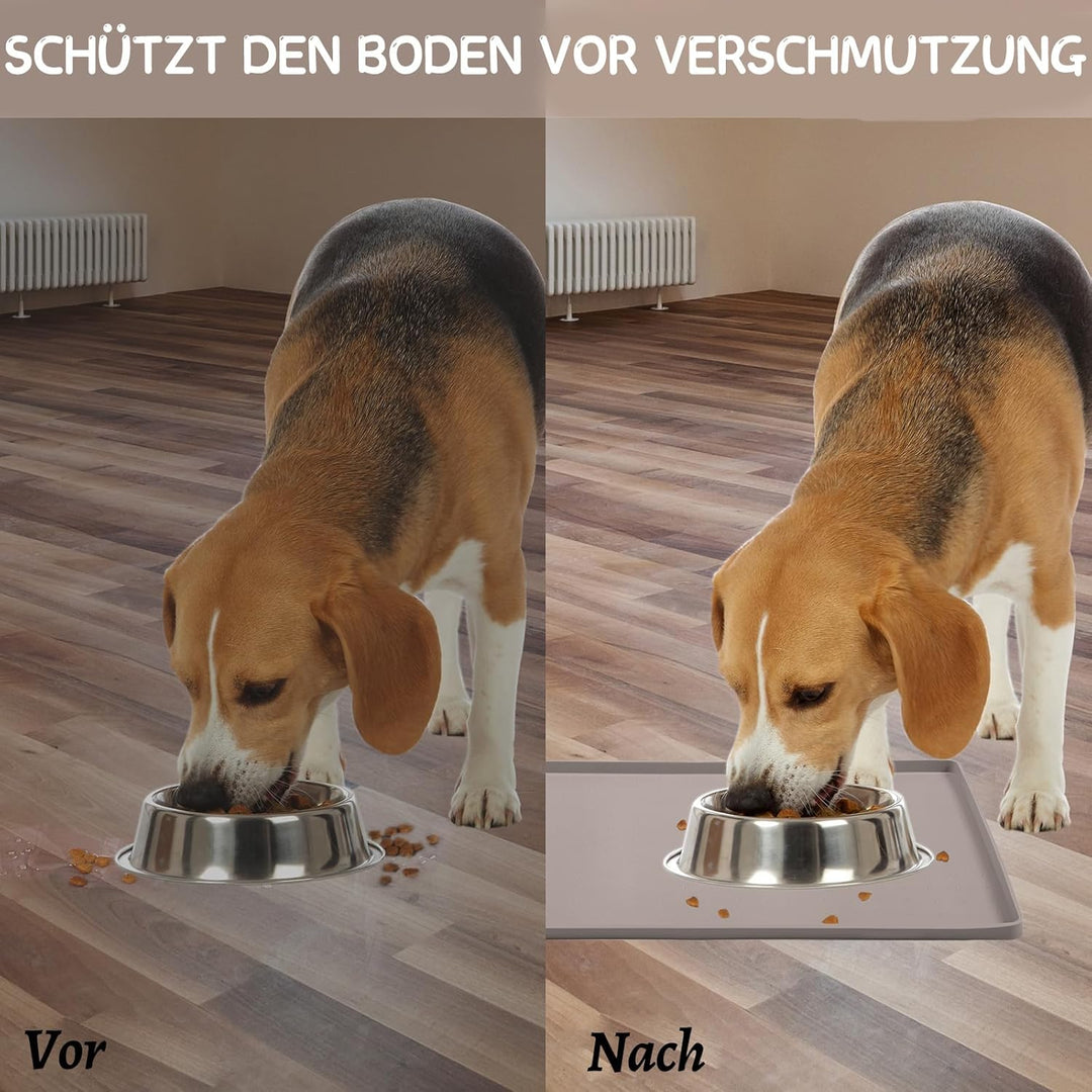 MateeyLife Napfunterlage Katzen/Hund, Hundenapf Kleine Hunde, Silikon Unterlage Hundenapf Grosse Hun