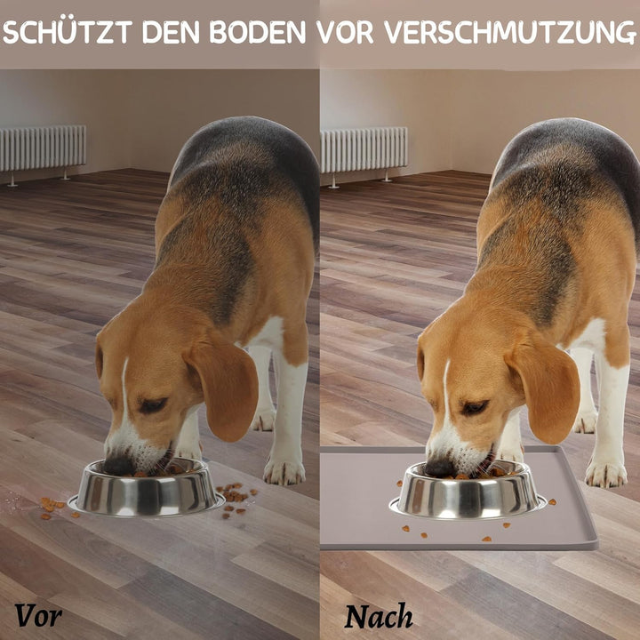MateeyLife Napfunterlage Katzen/Hund, Hundenapf Kleine Hunde, Silikon Unterlage Hundenapf Grosse Hun
