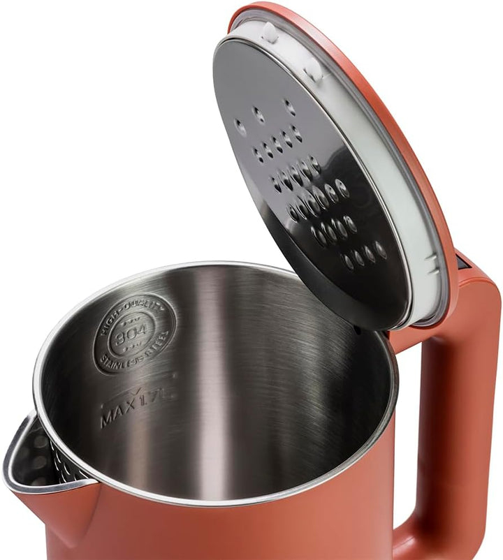 Tognana Iridea, kabelloser Wasserkocher 1,7 l, Kunststoff-Edelstahl, rot 1.7 Liter Rot, 1.7 Liter Ro