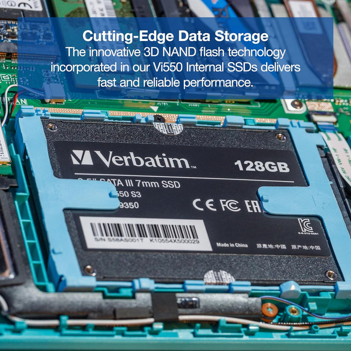 Verbatim Vi550 S3 SSD, internes SSD-Laufwerk mit 512 GB Datenspeicher, Solid State Drive mit 2,5'' S