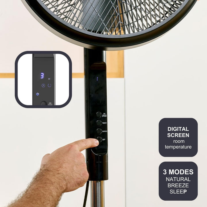 BLACK+DECKER - Standventilator BXEFP51E | 55W | 3 Geschwindigkeiten | 3 Modi: Natur, Brise, Schlaf |