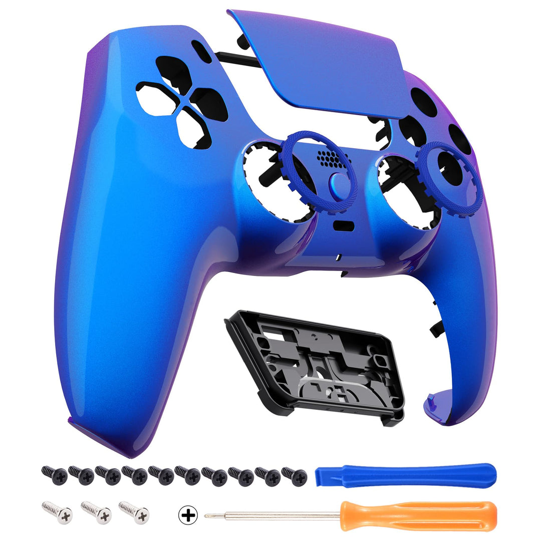 eXtremeRate Luna Re-Design Front Hülle für ps5 Controller BDM-010/020/030/040, Ersatzgehäuse&Touchpa
