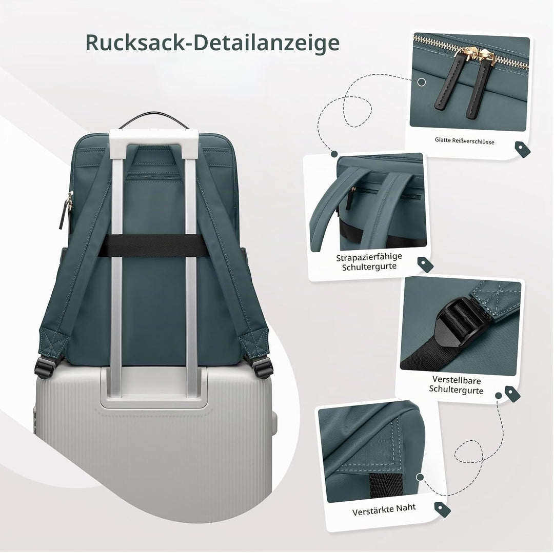 Stilvoller Laptop Rucksack für Damen von Fluggesellschaften zugelassen, Perfekt für die Arbeit das C