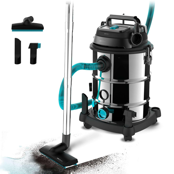Cecotec Nass- und Trockensauger 30 L Conga Rockstar Wet & Dry Steel Pro. 1600 W, 23 kPa, Entleerungs