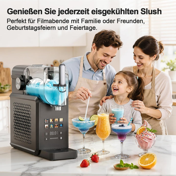 Slushie-Maschine, 2L Slush Eismaschine für Zuhause, Slush Ice Maker mit 8 Modi, kein Eis &amp; kein Mixe