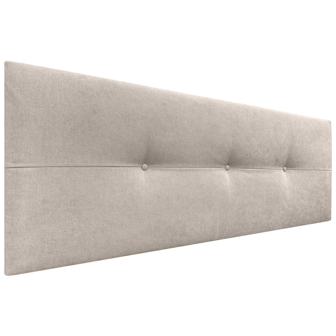 DHOME Kopfteil aus Kunstleder oder Stoff AQUALINE Pro Kopfteil Polsterkopfteil Luxusbett (Stoff Beig