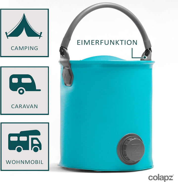 Colapz Faltbare Giesskanne und Eimer für Frischwasser, Campingausrüstung Zelten Festival Praktische