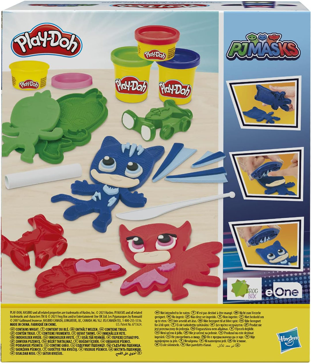 Play-Doh PJ Masks Helden-Knetset, kreatives Spielzeug für Kinder ab 3 Jahren mit 12 Dosen Spielknete