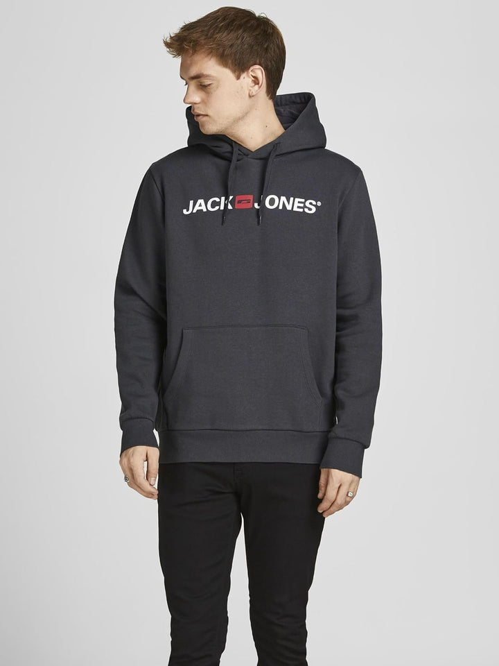 JACK &amp; JONES Male Kapuzenpullover Logo Kapuzenpullover M Asphalt, M Asphalt