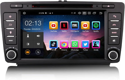 Erisin 8-Kern 4GB RAM 64GB ROM Android 12 Autoradio Bluetooth mit GPS Navi Für Skoda Octavia Yeti Ra