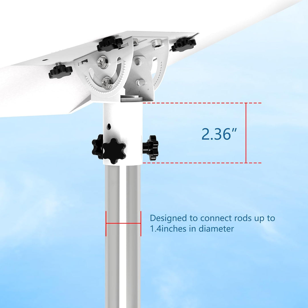 Starlink Gen 3 Rohradapter, werkzeugloser 360° drehbarer Masthalterungsadapter, Aluminiumlegierung S