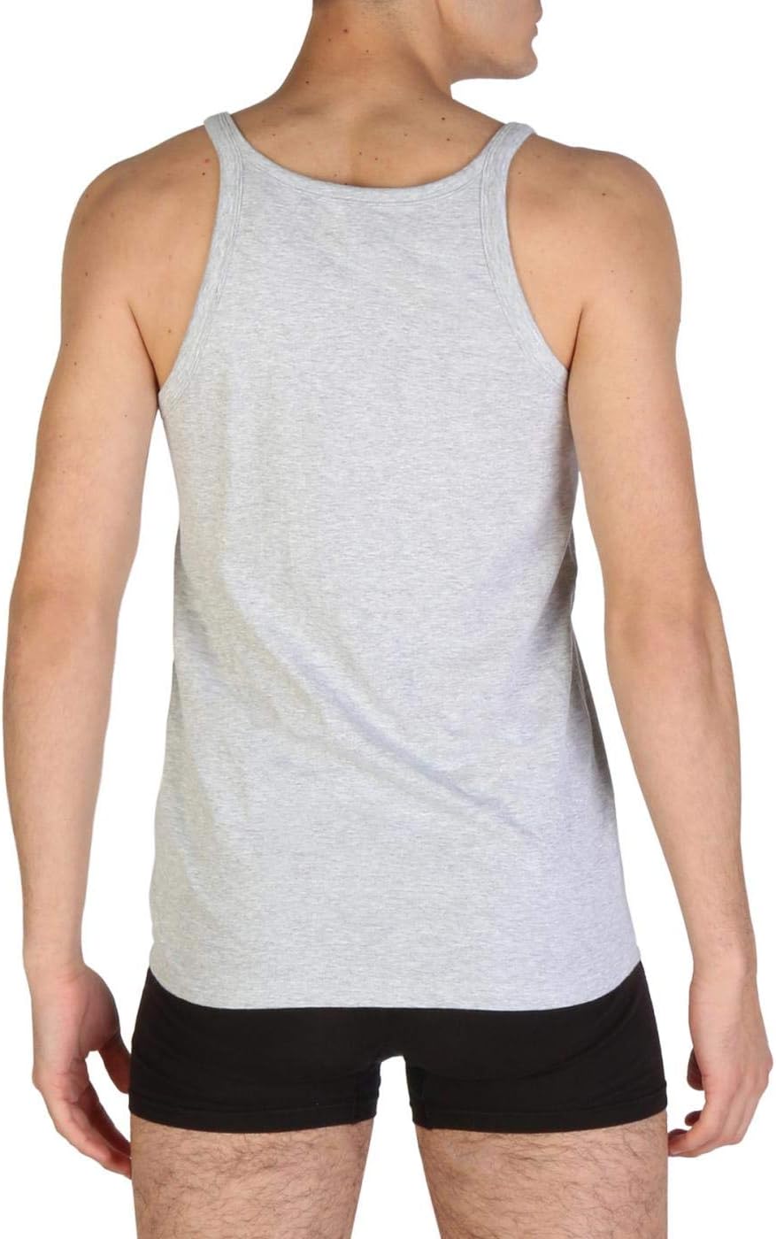 Emporio Armani Herren Schlafanzugoberteil (2er Pack), Black/Grey Melange