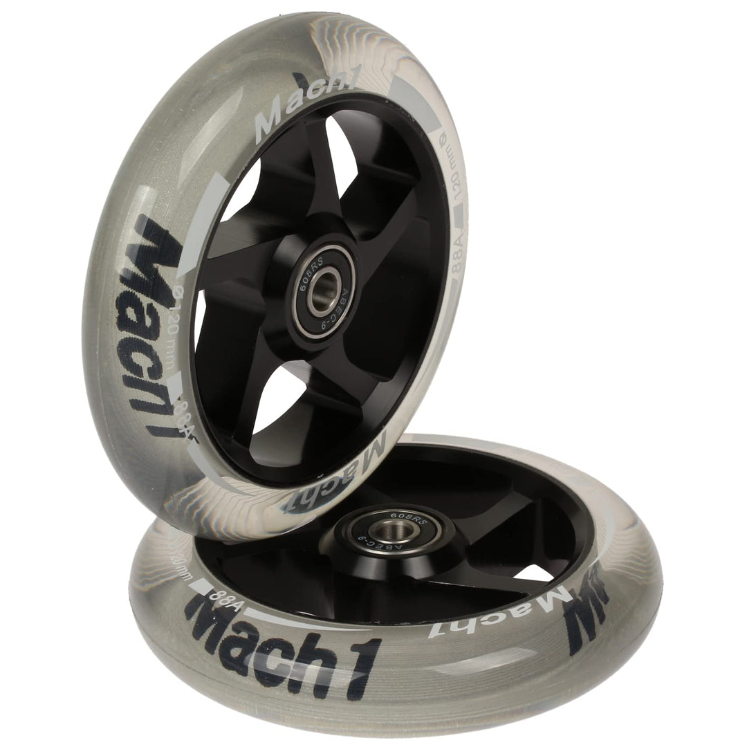 2 Stück 120x24mm Mach1 Stuntscooter Alu aluminium Rollen-Set inklusive Kugellager + Spacer - Cityrol