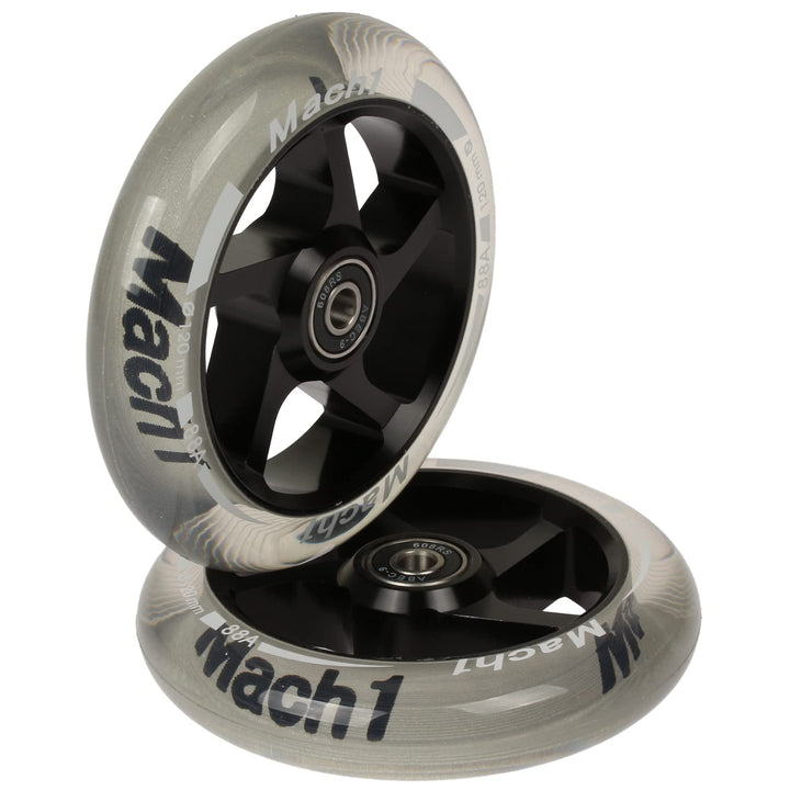 2 Stück 120x24mm Mach1 Stuntscooter Alu aluminium Rollen-Set inklusive Kugellager + Spacer - Cityrol