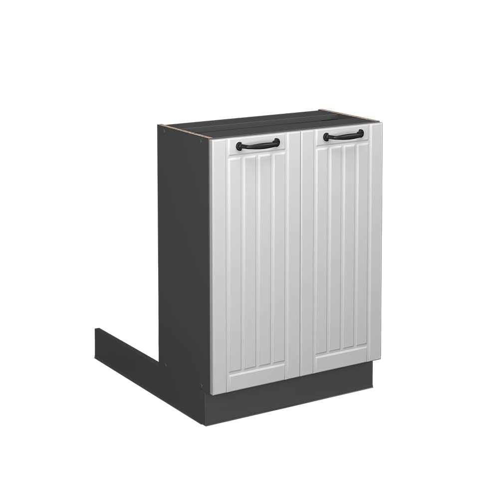 Vicco Kücheninsel Fame-Line, Weiss Landhaus/Anthrazit, 60 cm ohne Arbeitsplatte Weiss Landhaus Regal