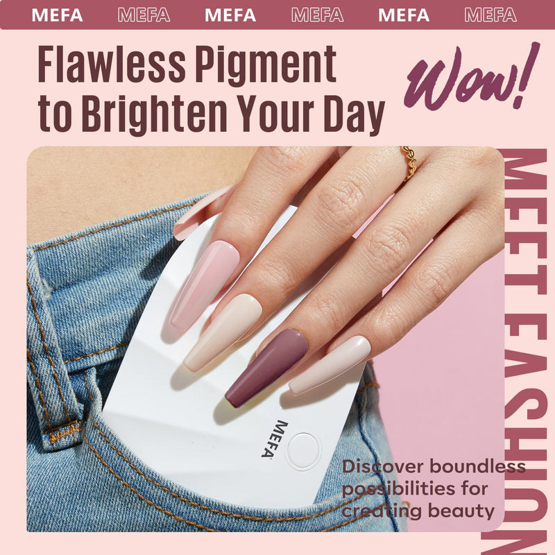 MEFA Shellac Set Starterset mit Lampe 6W,12 Farben UV Nagellack Set Gelnägel Starterset Nude Lila Ro