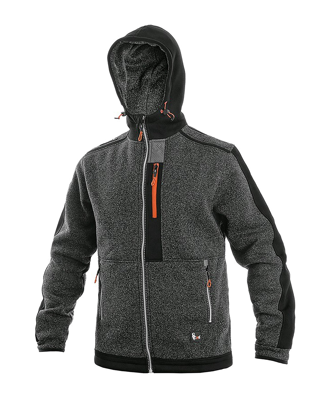 CANIS CXS Indianapolis Fleece Jacke Herren Fleeceisolierte Arbeitsjacke mit Kapuze, Reissverschluss,