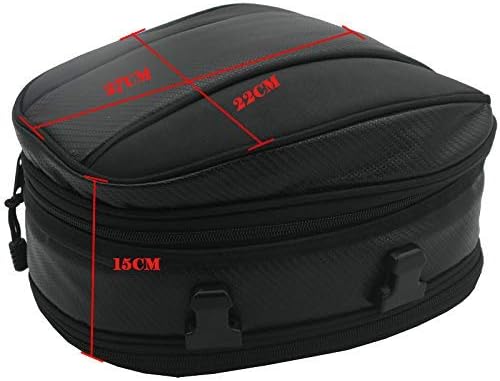 Motorrad Rücksitz Tail Pack Tasche Wasserdicht Leder Erweiterbar Gepäcktasche PU 7.5-10L Kapazität f