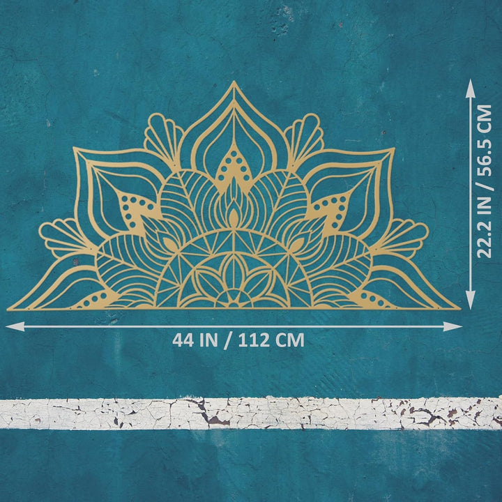 ESTART Grosse Metall-Mandala-Wanddekoration, einzigartige Lotusblumen-Wandkunst für Zuhause Schlafzi