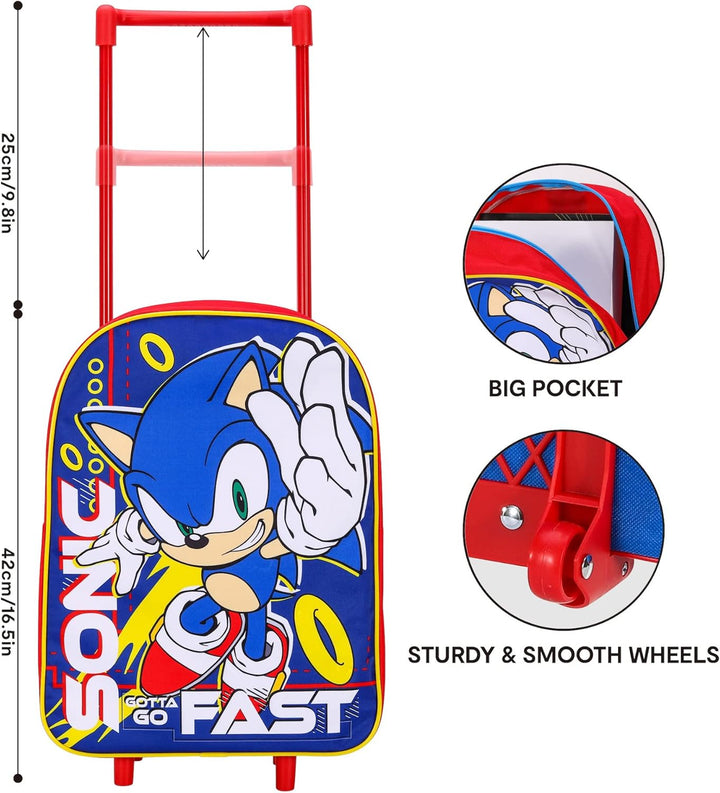 Faltbarer Kinder-Trolley, Handgepäck, Rucksack für Schule, Reisen, Urlaub Blau, Blau