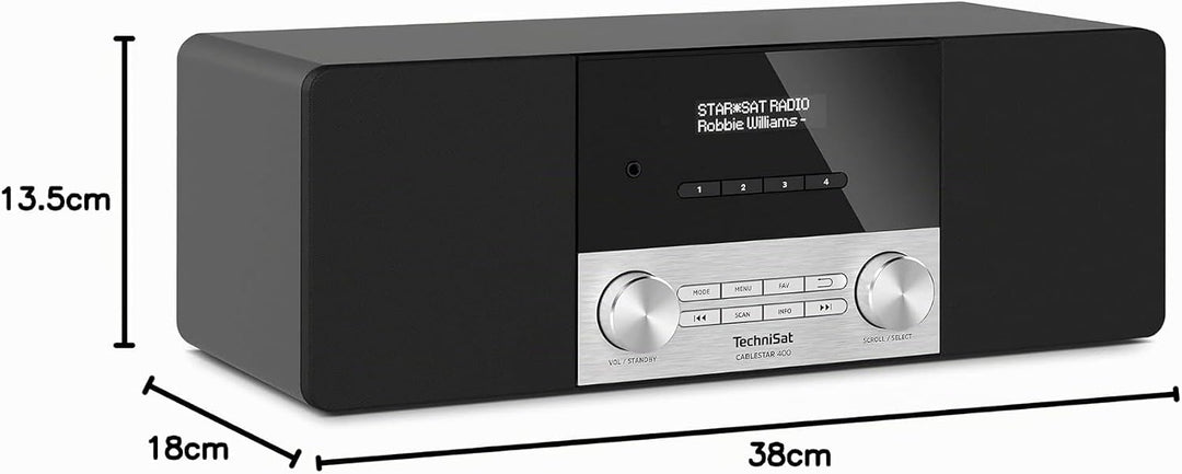 TechniSat CABLESTAR 400 - Stereoradio für unverschlüsselte Digitale Radioprogramme via Kabel (incl.