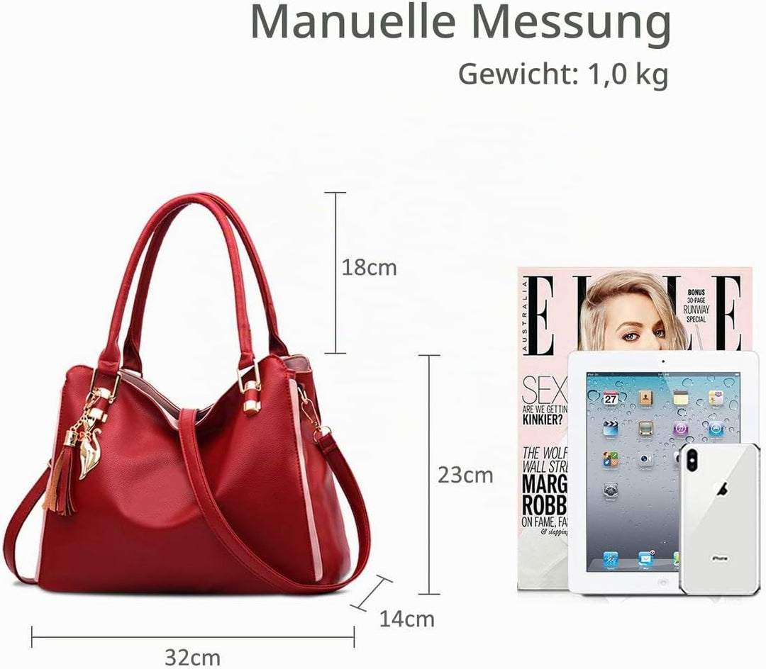 NICOLE&amp;DORIS Damen Schultertasche Mode Handtaschen Hobos und Umhängetaschen für Frauen Gross Trageta