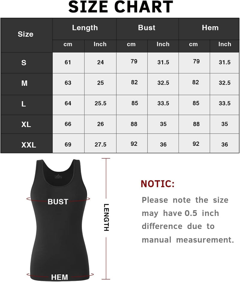 vislivin Elastische Tank Tops für Damen Unterhemden 3/4er Pack, M 4er Pack - Schwarz/Dunkelblau/Grau