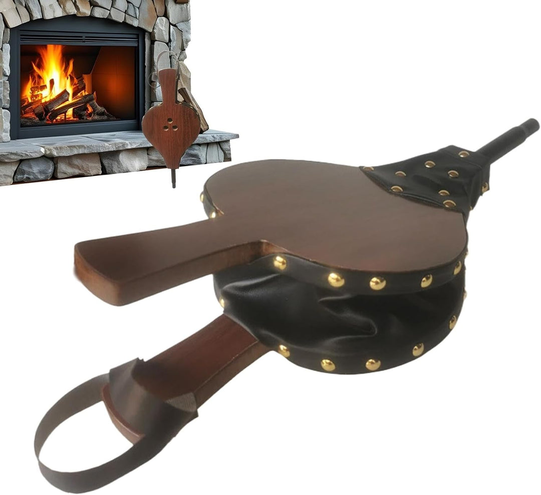 Blasebalg für Feuerstelle, Holzfeuerbalg, tragbarer Camping-Handgebläse, Grillzubehör, Feuerstelle,