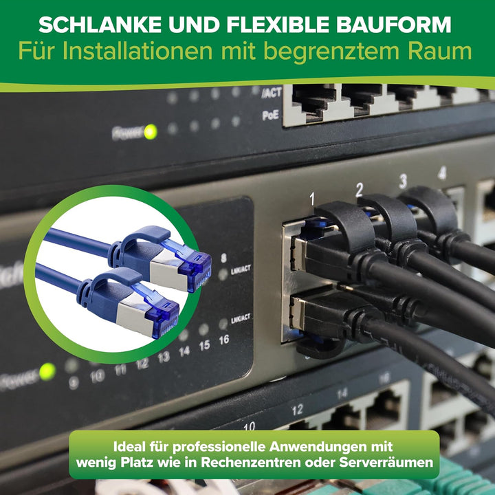 InLine Patchkabel Slim, Cat.6A, S/FTP, TPE (LSZH) flexibel, PoE, Kupfer (CU), LAN, Ethernet, Netzwer