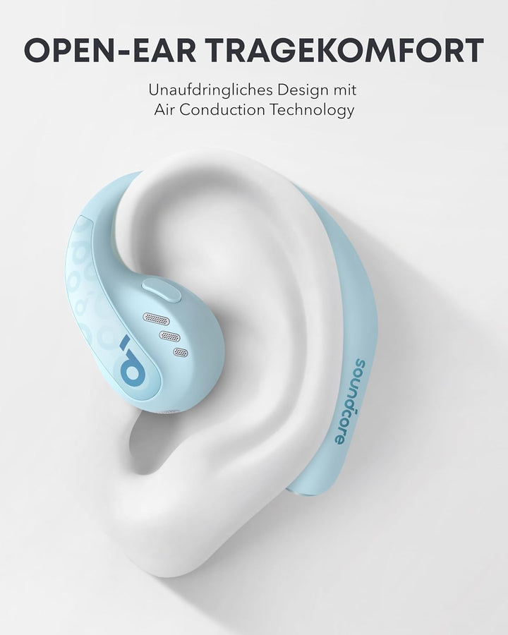 soundcore by Anker Open-Ear Kopfhörer AeroFit Pro, 46h Akku, Intensiver Sound LDAC, Ultra leicht, Be
