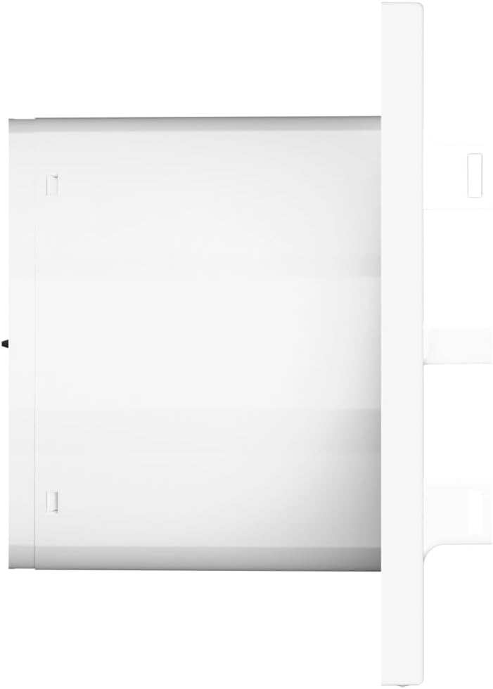 Vlano Badlüfter EOS 125 H WH, mit Feuchtigkeitssensor &amp; Nachlauf, 125 mm, Glasfrontplatte, Rückschla