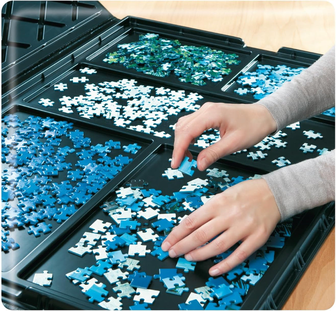 Ravensburger Puzzlemappe für Puzzles mit bis zu 1000 Teilen, Kombination aus Puzzle-Sortierschale un
