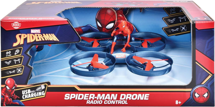Dickie Toys RC Drone Spider-Man (17 cm) - ferngesteuerte Drohne für Kinder mit 3 Geschwindigkeiten u