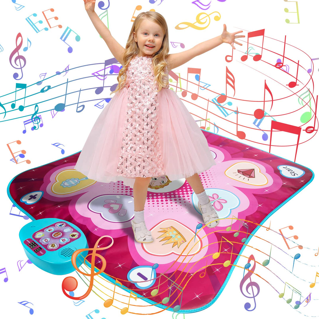 Tanzmatte Spielzeug für Mädchen – Musik-Spielmatte, 5 Spielmodi, 3 Herausforderungsstufen, einstellb
