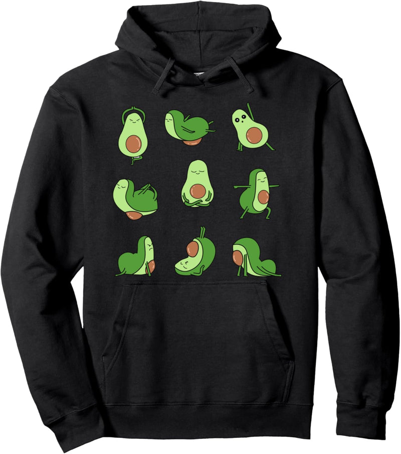 Avocado Yoga Asana Pose Meditation Lustige Avocado Fitness Pullover Hoodie