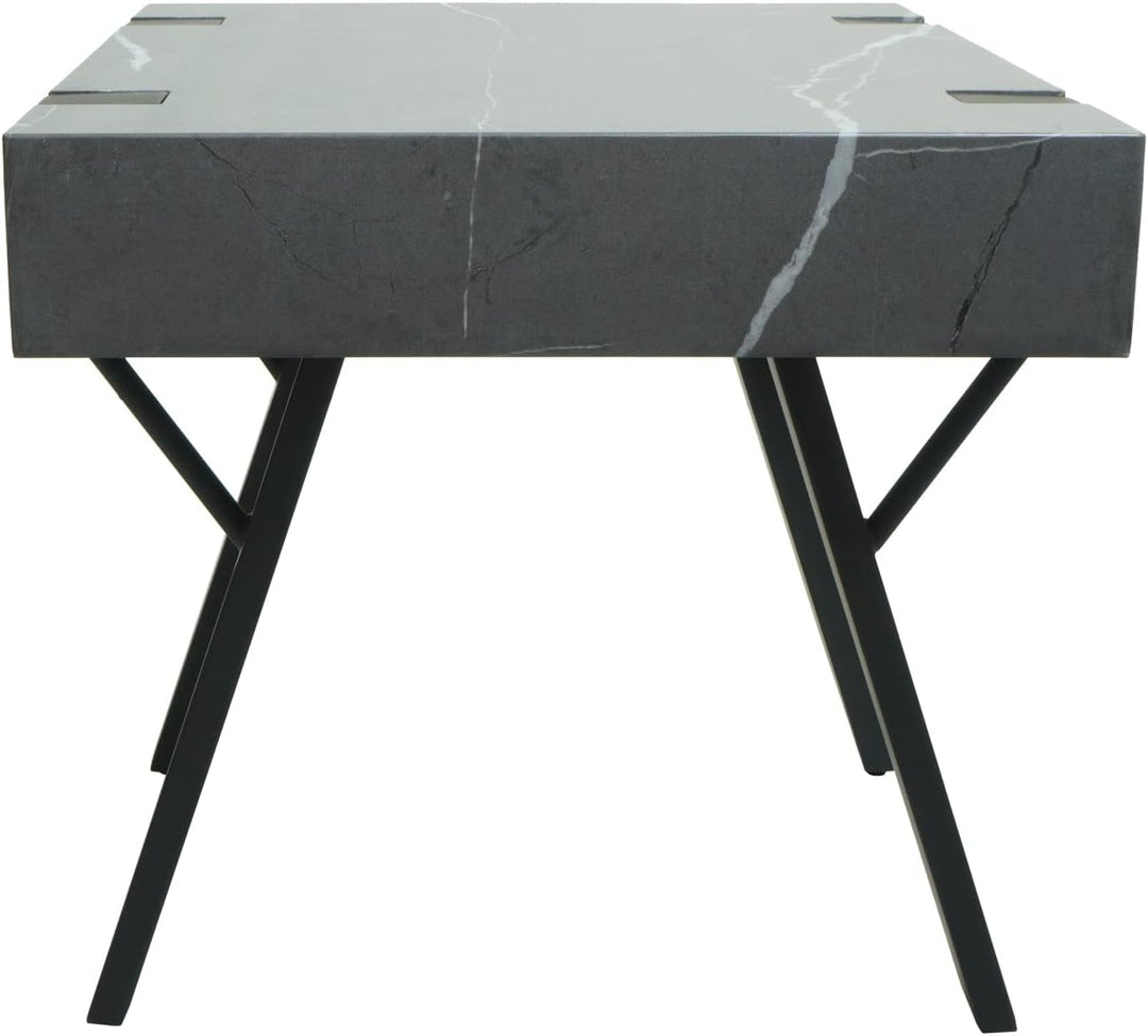 Mendler Beistelltisch HWC-L54, Kaffeetisch Nachttisch Loungetisch Couchtisch, Eisen MDF 50x55x50cm -